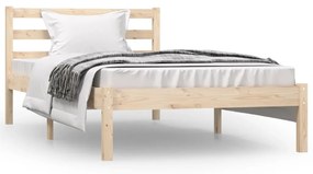 Estrutura de cama solteiro 90x190 cm pinho maciço