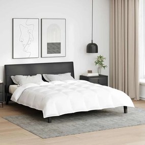 vidaXL Colchas &amp; Duvets Branco 200 x 200 cm Penugem