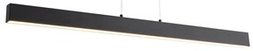 Candeeiro de suspensão preto com LED regulável em 3 níveis 2700-4000K - Keane Moderno