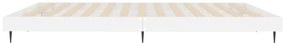 Estrutura de cama 140x200 cm derivados madeira branco brilhante