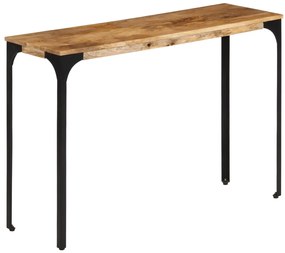 Mesa consola 110x35x76 cm mangueira maciça/ferro castanho