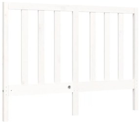 Estrutura de cama com cabeceira 120x200cm madeira maciça branco