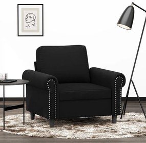 vidaXL Poltrona 60 cm veludo preto