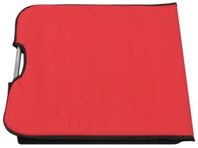 Colchões de praia dobráveis 2 pcs aço e tecido vermelho
