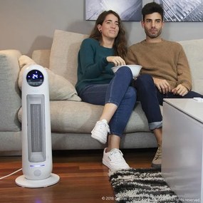 Aquecedor banho cerâmico Ready Warm 10100 Smart Ceramic. Vertical, Digital, 2000 W, Termóstato ajustável, proteção contra sobreaquecimento e anti-qued
