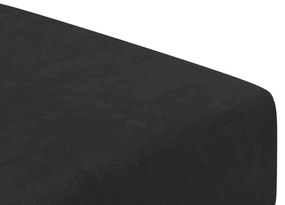 Sofá-cama de 2 lugares veludo preto