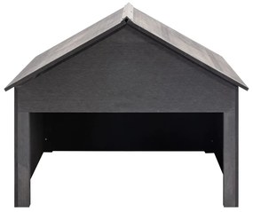Abrigo para corta-relva 80x80x70 cm WPC cinzento
