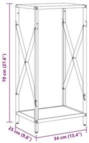 Suporte para lenha 34x25x70 cm aço laminado a frio antracite