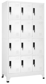 vidaXL Cacifo aço 90x45x180 cm branco