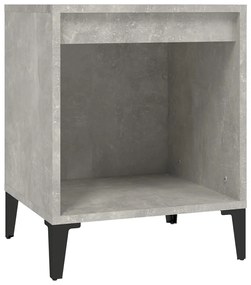 Mesas de cabeceira 2 pcs 40x35x50 cm cinzento cimento