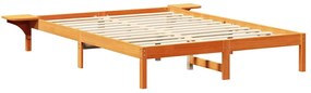 Estrutura de cama com mesas de cabeceira Castanho 140 x 200 cm