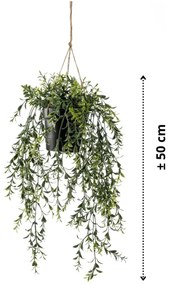 Buxo artificial suspenso com vaso 50 cm