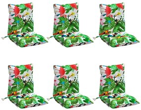 Almofadões cadeira encosto baixo 6 pcs tecido oxford multicor