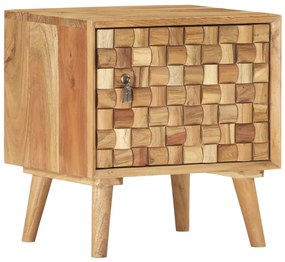 vidaXL Mesa de cabeceira 42x35x45 cm madeira de acácia maciça
