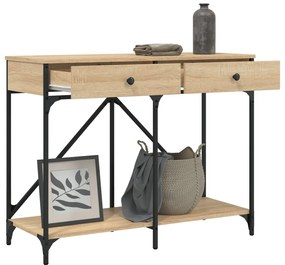 Mesa consola 100x39x78,5 cm derivados madeira carvalho sonoma