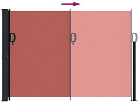 Toldo lateral retrátil 140x500 cm terracota