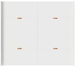 Estrado de cama com arrumação com gaveta com cabeceira Branco 180 x 20