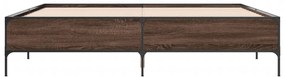Estrutura de cama 200x200cm derivados madeira/metal