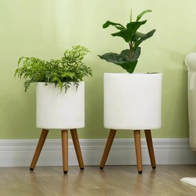 Conjunto de 2 Vasos com Pés Amovíveis