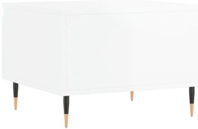 Mesas de centro 2pcs 50x46x35cm deriv. madeira branco brilhante