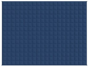 Manta pesada 7 kg 150x200 cm tecido azul