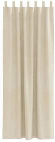 Cortinas Blackout vidaXL com Laços de Suspensão 2 pcs Veludo Creme