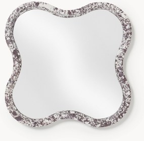 Espelho de parede com moldura em mármore artificial Elara