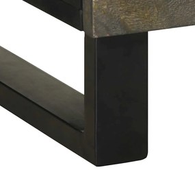 Mesa de cabeceira preto 50x33x62 cm madeira de mangueira maciça