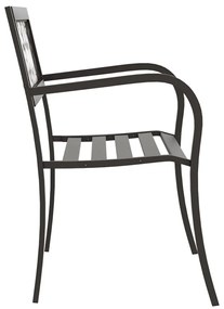 Banco de jardim 125 cm aço preto