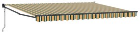Toldo Retrátil Automático Verde e Amarelo 450x300 cm