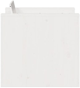 2 pcs conjunto lounge de jardim madeira de pinho maciça branco