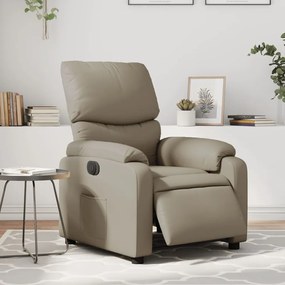 Poltrona reclinável elétrica couro artificial cor cappuccino