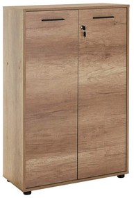 Estante/Arquivador "Biblioteca" - Carvalho - 72x109x34cm - Design Mode