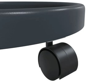 Carrinhos de plantas c/ rodas 2 pcs diâmetro 34 cm 35 kg cinza