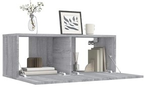 Móvel de TV 80x30x30 cm derivados de madeira cinzento sonoma