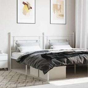 Cabeceira de cama 200 cm metal branco
