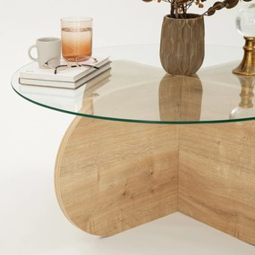 Mesa de Café Bubble - Carvalho Safira - 75cm x 35cm x 75cm