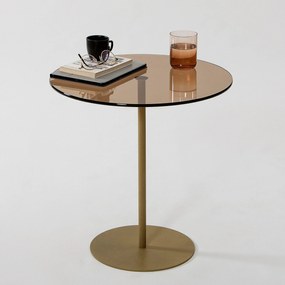 Mesa Lateral Chill-Out - Dourado - 50x50x50 cm