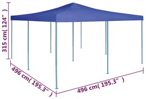 Tenda dobrável 5x5 m azul