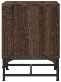 Mesas cabeceira portas vidro 2 pcs 35x37x50cm carvalho castanho