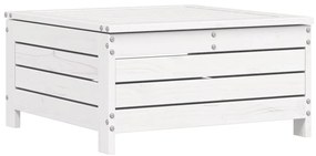 10 pcs conjunto sofás de jardim madeira de pinho maciço branco