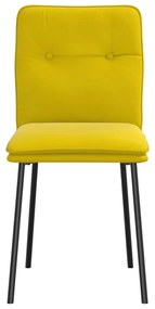 Cadeiras de jantar 6 pcs veludo amarelo