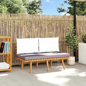 vidaXL Banco de jardim com almofadões 115 cm madeira acácia maciça