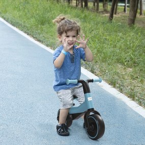 Bicicleta sem Pedais para Crianças acima de 18 Meses com Assento Ajustável em 30-36,5 cm Rodas de Ø19 cm 66,5x34x46,5 cm Azul