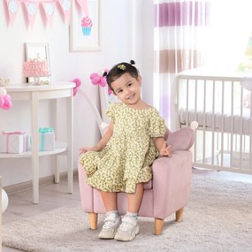 HOMCOM Poltrona Infantil Mini Sofá para Crianças Acima de 3 Anos com Assento Acolchoado Apoio para os Braços e Estrutura de Madeira Carga Máxima