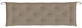 Almofadões banco jardim 2 pcs tecido oxford cinza-acastanhado