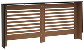 Cobertura de radiador 172x19x81,5 cm MDF preto