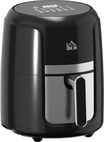 HOMCOM Fritadeira sem Óleo 4L Fritadeira de Ar Quente 1300W com 12 Programas Tela LED Tátil 34,2x25,6x31,8cm Preto | Aosom Portugal