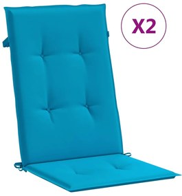 Cadeiras de jardim reclináveis c/ almofadões 2 pcs teca maciça