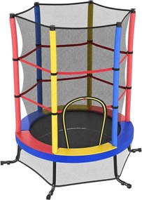 Trampolim infantil, trampolim de jardim de 174 cm com rede de segurança Multicolorido